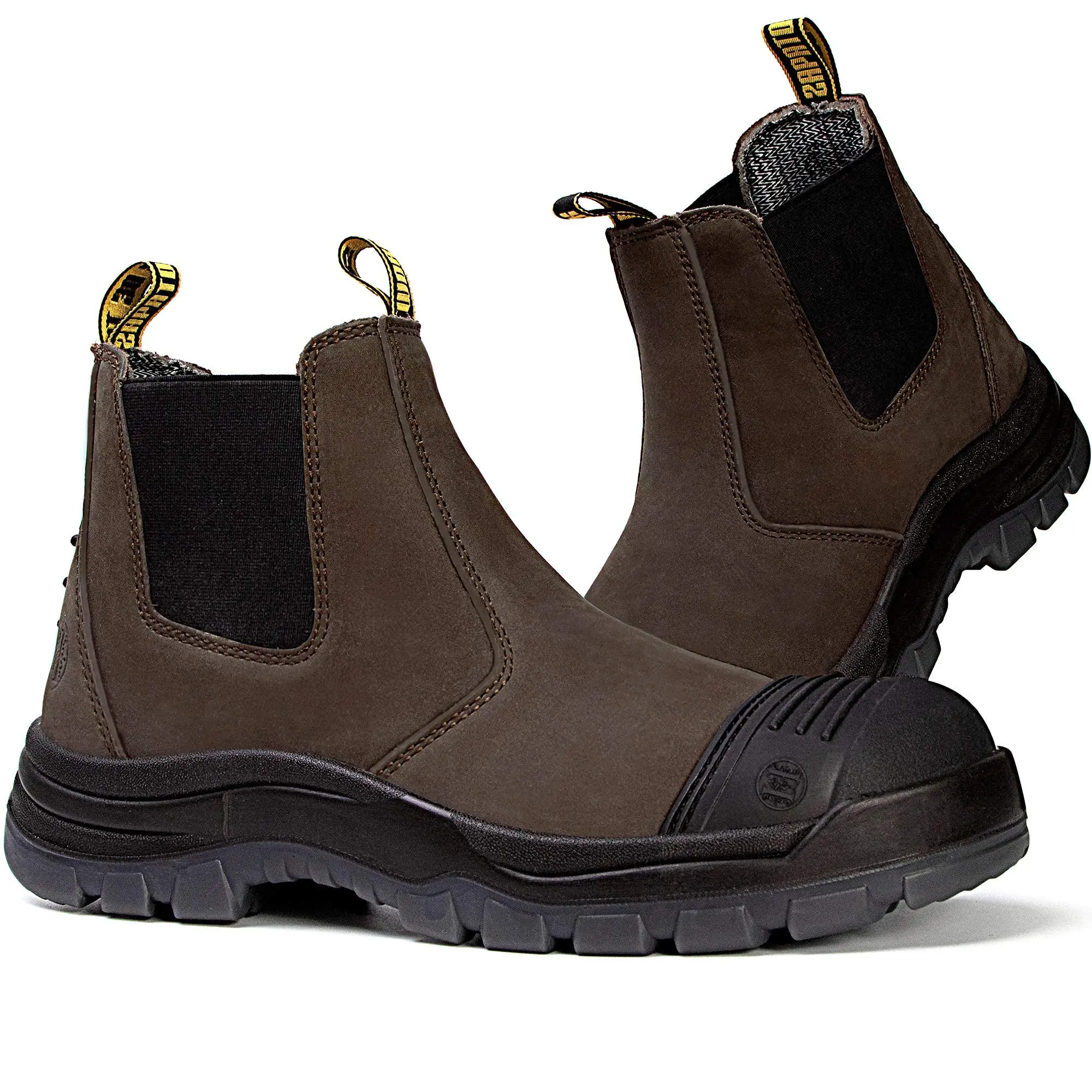 Men's Soft / Steel Toe Slip on Waterproof Slip Resistant Anti-puncture Work Boots