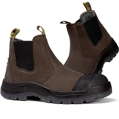 Men's Soft / Steel Toe Slip on Waterproof Slip Resistant Anti-puncture Work Boots