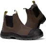 Men's Soft / Steel Toe Slip on Waterproof Slip Resistant Anti-puncture Work Boots
