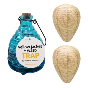 Glass Wasp Trap and Deterrent Hive (2 Hives) for Wasps and Yellow Jackets
