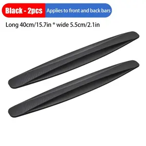 2-piece universal carbon fiber scratch-free car protection strips, durable PC material front and rear bumper corner guards, enhanced protection suitable for sedans, trucks, SUVs, and vans