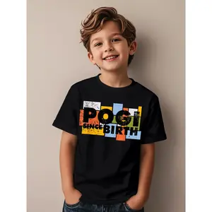 Funny Pogi Since Birth Handsome Filipino Philippines Funny Awesome Graphic Kid T-Shirt Casual Kid T Shirts Street Style Tees Tops for Kid