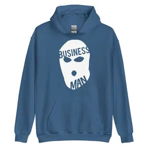 Businessman Ski Hoodie (Indigo Blue/White) Athletic Fabric