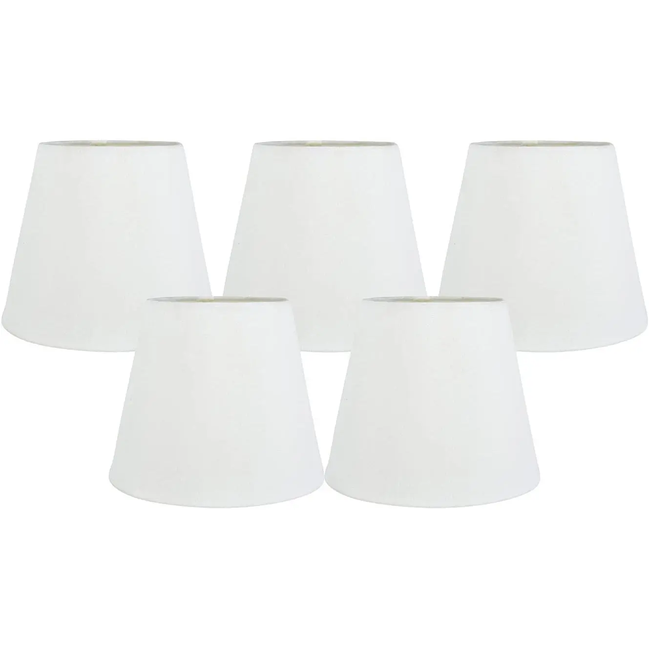 Meriville Faux Silk Clip On Chandelier Lamp Shades, 4-inch by 6-inch by 5-inch