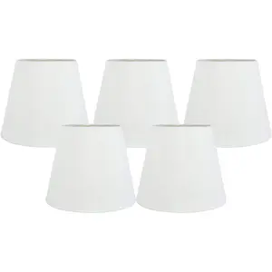 Meriville Faux Silk Clip On Chandelier Lamp Shades, 4-inch by 6-inch by 5-inch