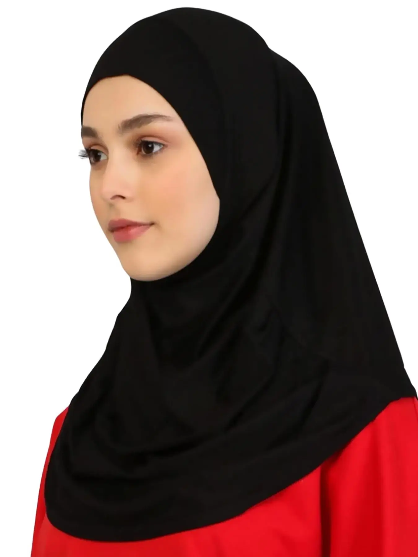 Women's Solid Instant Hijab, Modest Soft Comfortable Breathable Hijab for Daily Wear, Fashionable Muslim Clothing Accessories for Women
