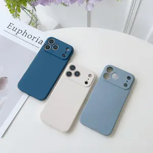 Suitable for iPhone 17, 16, 15, 14, 13, 12, 11 and other Apple phone models, lined with velvet for anti-drop protection, matte anti-fingerprint protective case, made of liquid silicone imitation