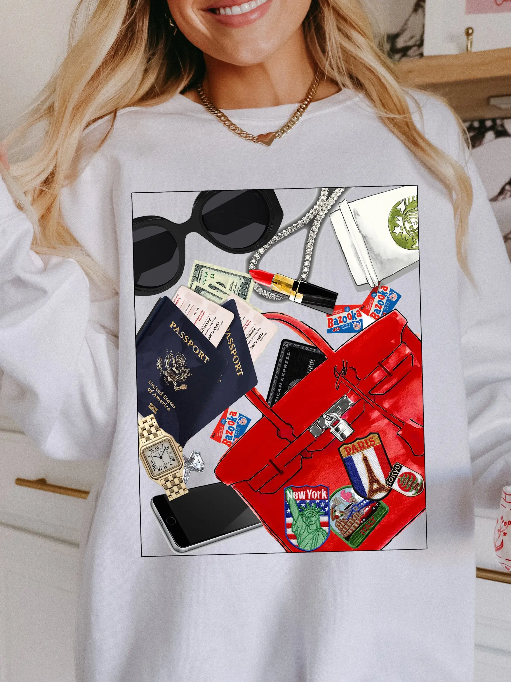 ByJodiPedri Travel Diva Tee Sweatshirt Top Womenswear Tshirt Summer Streetwear Comfort Casual Style Unisex