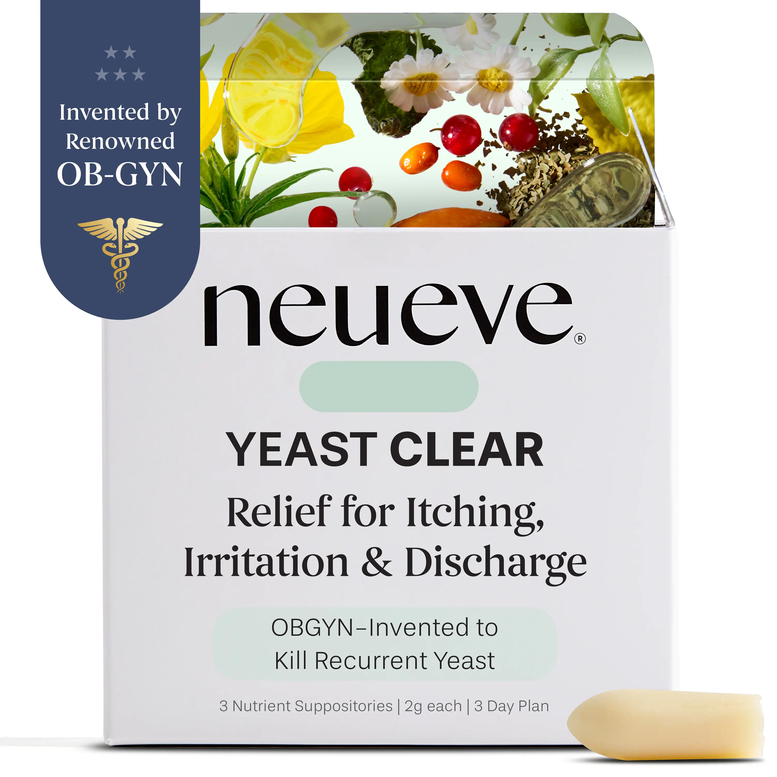 Yeast Clear, for Yeast Infection Symptoms, Relieves Burning, Itching & Discharge, with Olive leaf, Myrtle & Tea Tree Oil