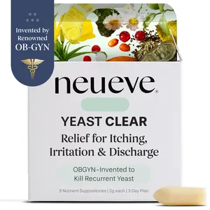 Yeast Clear, for Yeast Infection Symptoms, Relieves Burning, Itching & Discharge, with Olive leaf, Myrtle & Tea Tree Oil