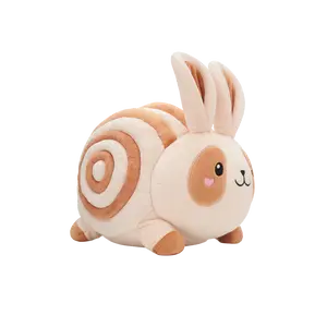 Dulce: Quirky but cute Cinnamon Roll Bunny Plush Toy 8x11.5x10.5in Super Soft Spandex Plush with Ultra Soft PP Cotton Filling CPC Certified for Ages 3+