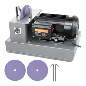 VEVOR Lawn Mower Blade Sharpener, 1HP 750W Lawnmower Blade Grinder with 9-inch Ceramic Grinding Wheel, Powerful Bench Mower Sharpening Machine for High/Low Lift Blades, Gator Blades, Flat Blades