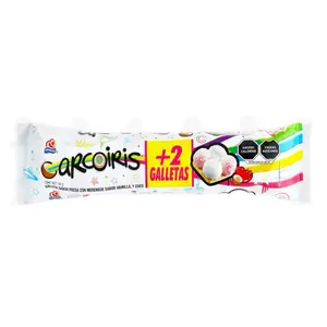 Arcoiris Mexican Imported Cookies - 94g Vanilla & Coco Flavor - 100 Calories per Serving - Nutritious Snack Protein Fiber 1g Chocolate