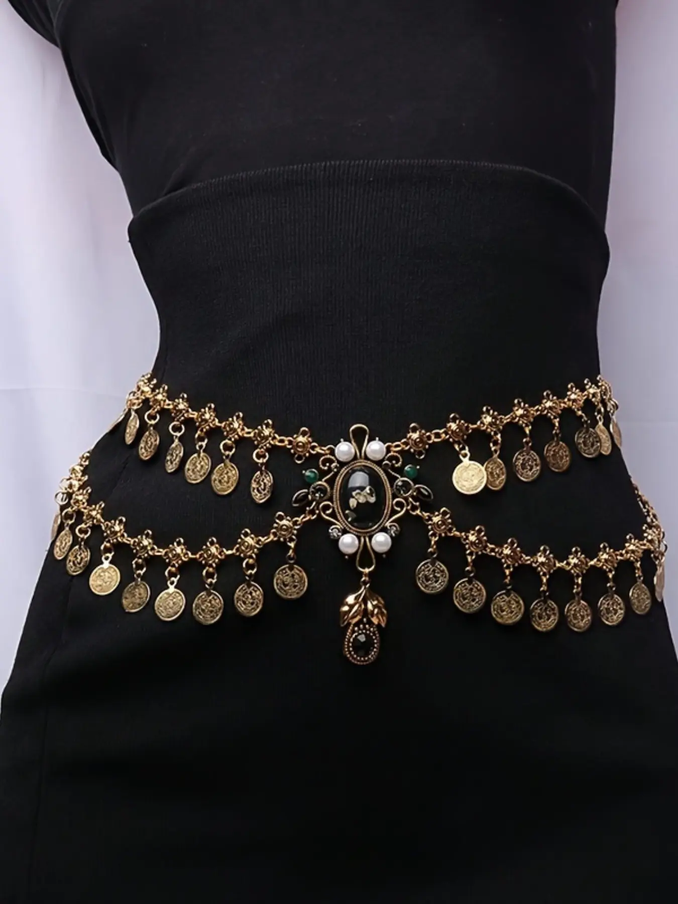 Vintage Fringe Coin Waist Chain for Women, Elegant Retro Style, Unique Party Belly Dance Waist Chain, Body Chain Accessory, Waist Jewelry, Body Jewellery, Wearable Jewelry