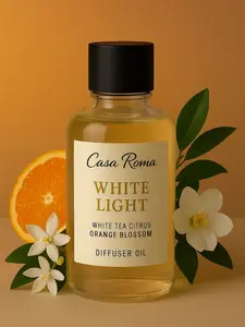 Casa Roma White Light Aroma Oil – Premium Cold-Air Diffuser Oil Blend with Citrus, Tea, Jasmine & Amber – Compatible with Casa Roma & Waterless Diffusers (120ml Bottle)