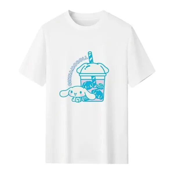 Sanrio Cinnamoroll T Shirt, Soft Lightweight Breathable Cotton Tee, Cute Cinnamon Roll Tail Graphic, Casual Everyday Wear For Teens Women