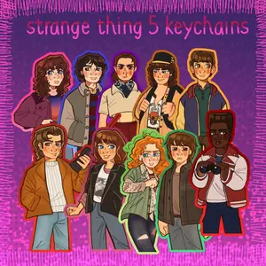 READ DESC strange thing keychains | will byers, steve harrington, mike wheeler, and more!