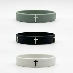 Pulex 3pcs Minimalist Cross Wristbands for Men Women & Teens Unisex Adult Bands in Multiple Colors