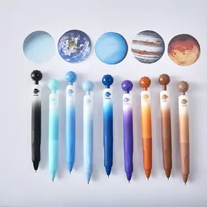 One Wood Lin Rotating Fun Galaxy Empire Neutral Pen Set, 2 Pieces, Ideal for Writing & Drawing, Durable Stationery
