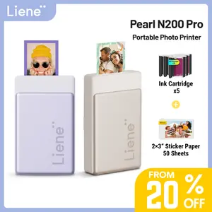 Liene Pearl N200 Pro Portable Photo Printer, Instant Mini Picture Printer for iPhone Smartphone, Thermal Dye Sublimation, Bluetooth Sticker Printer 50 Sheets 2x3 Adhesive Paper & 5 Cartridges, outdoor fun, SummerVibes, DealsForYouDays