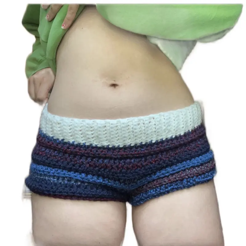 Handmade Crochet Mini Shorts - Pj, beach,sexy short Bottoms