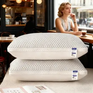 Standard Pillow Set 2 Pieces, Cooling and Support Pillows Full Size for Side Sleepers and Back Sleepers, Hotel Series Sleeping Pillows