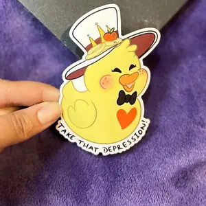 Lucy’s Duck MAGNET | Rubber Duck Magnet, Cartoon Demon Hotel Magnet, Lucifer Depression Duck Magnet, Cute Kitchen Decor Fridge Car Magnet Decoration Gift