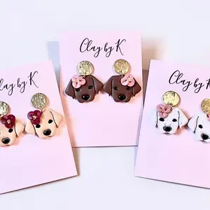 Puppy Dog Polymer Clay Earrings