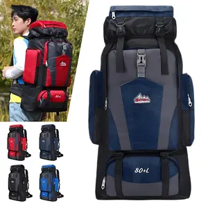 80L Waterproof Hiking Backpack, Lightweight & Durable Nylon Travel Rucksack for Men Women, Multi-Compartment Pack for Camping & Trekking, Durable Outdoor Hiking, Hiking Trekking Rucksack