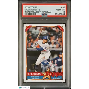 Mookie Betts 2024 Topps Throwback Thursday #96 PSA 10
