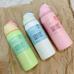 Owala FreeSip 32oz Insulated Water Bottle with Straw – BPA-Free Leakproof Stainless Steel Travel Bottle TikTok Viral Hydration Cup