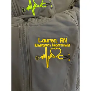 Monogrammed Nurse Full Zippered Jacket|Lightweight Jacket|Personalized Nurse Polyester Jacket | Personalized Ladies Nurse| Heart Stethoscope