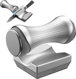 Bonlashrp Rolling Knife Sharpener Aluminum Alloy Gripable Blade Sharpener 360 & 600 Diamond and Strong Magnetic Base Knife Sharpening Kit With 15/18/20/25° Kitchen Knife Sharpener Works for Most Luxury Knife