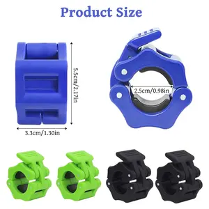 1 Inch Quick-Release Barbell Collar Clips - Secures Standard/Olympic Plates for Weightlifting, Strength Training, Bodybuilding & Gym, Strength Training Accessory, Gym Accessories, Fitness Accessory, Athletic Accessory, Training Attachments