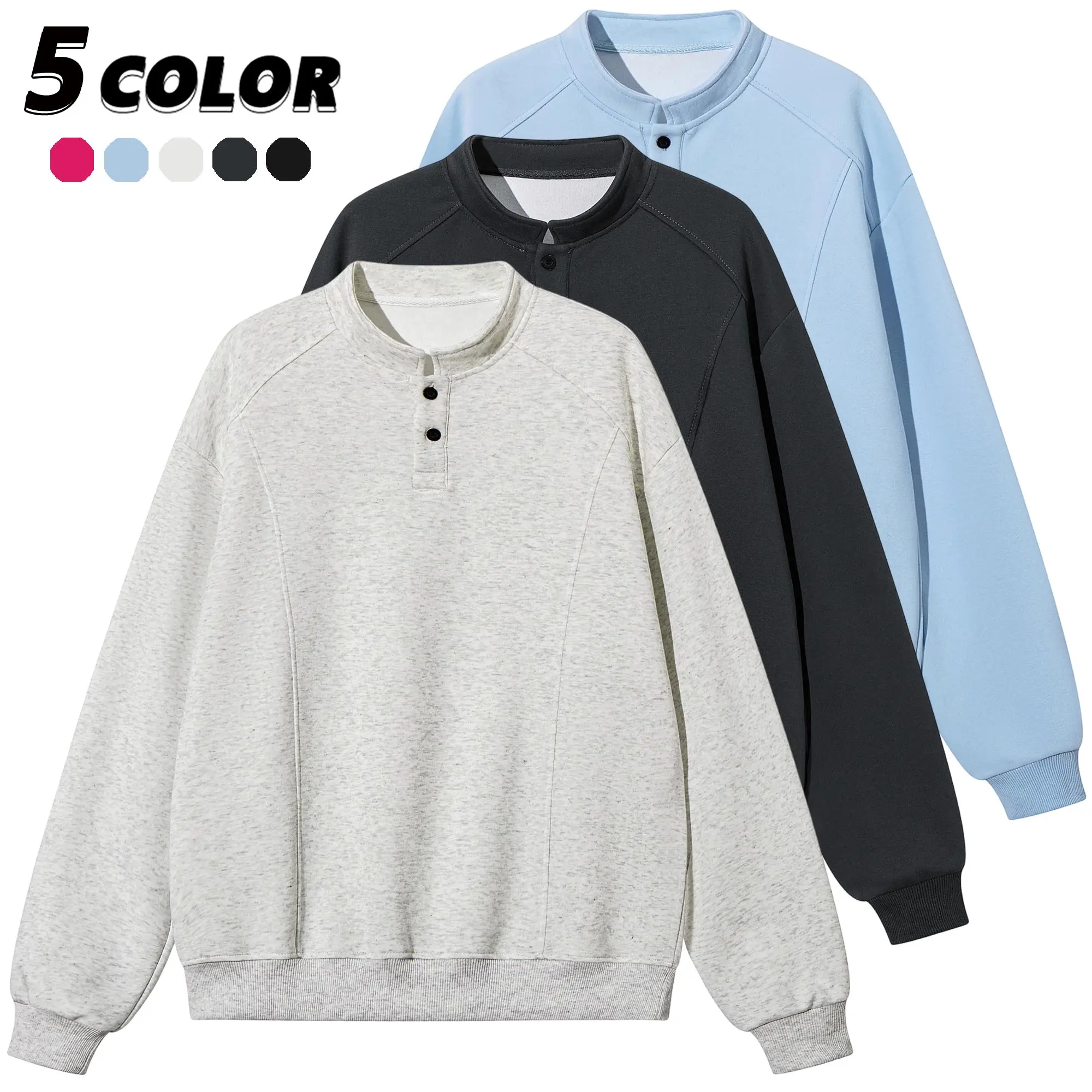 EKF Men’s best-selling soft, breathable cotton sweatshirt with a relaxed fit and raglan sleeves, pullover style for everyday casual wear.