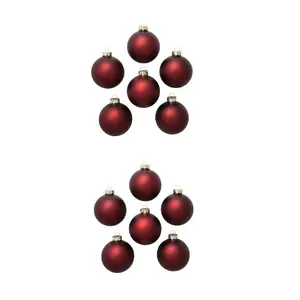 Whitehurst Set of (12) 2.75" Matte Finish GlassOrnament