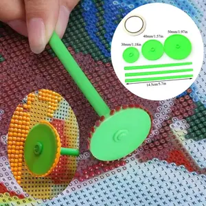 4-Piece/1set Diamond Painting Roller Tools Set, Dot Drill Pen for Crafting, Essential Embroidery Accessories for Artists 4Pcs/1set Diamond Painting Roller Scroll Wheel Painting Drill Wheel Tools Point Drill Pens Diamond Painting Cross Stitch Accessories