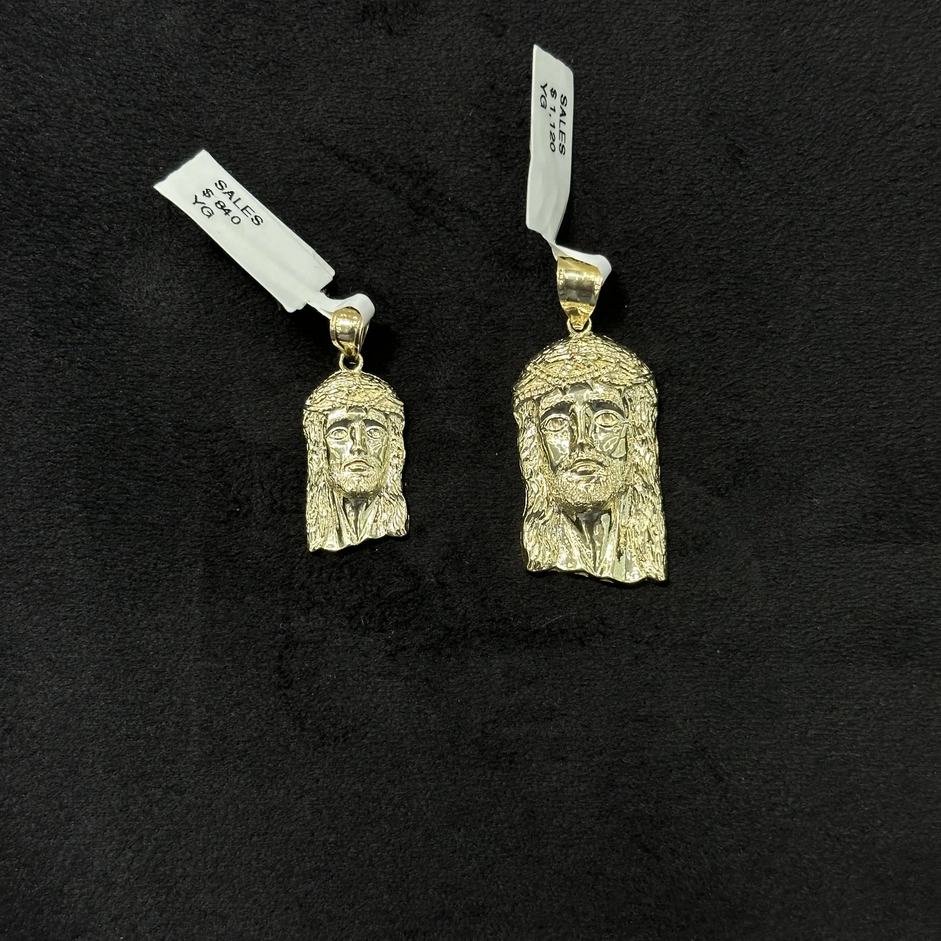 10k Gold Jesus Head Charm for Men/Women Everyday Wear Solid Gold Real Jewelry Hip-Hop Fashion Religious Small/Medium Size