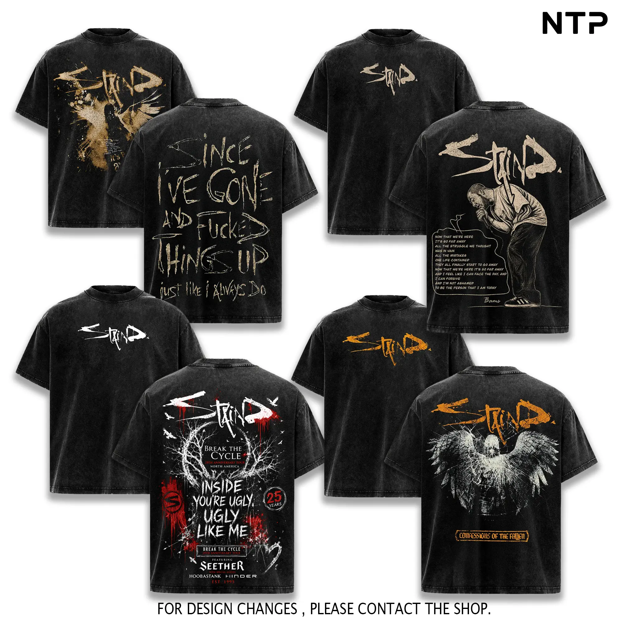 [Collection] STAIND Band Hoodie Washed - Vintage Menswear Top Heavy Cotton Underwear Double Printed Unisex Oversize Alternative Metal Post-Grunge Hard Rock Graphic Y2K Streetwear Cotton T-Shirt, Washed Hoodie & Sweatshirt Option for Men and Women Fans