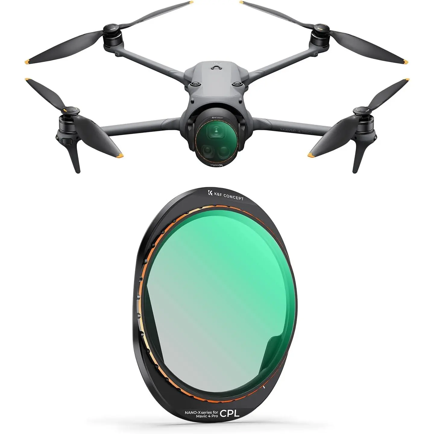K&F CONCEPT Upgrade Circular Polarizer CPL Filter Compatible with DJI Mavic 4 Pro, Multi-Coated HD Optical Glass, Drone Accessories Camera Lens Polarizing Filter