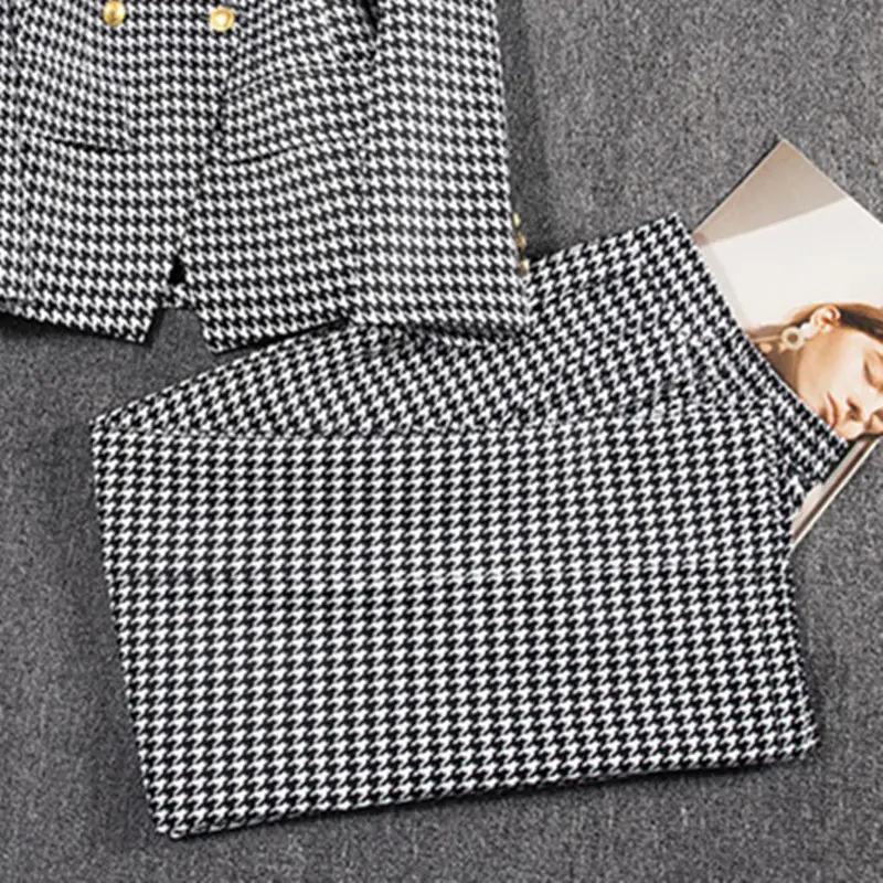 Houndstooth Pattern Pants