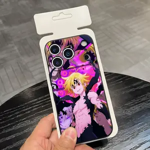 Anime The Seven Deadly Sins Phone Case For IPhone 17 16 15 14 13 12 Pro Max Plus Black Soft Shell. Cellphone Smartphone