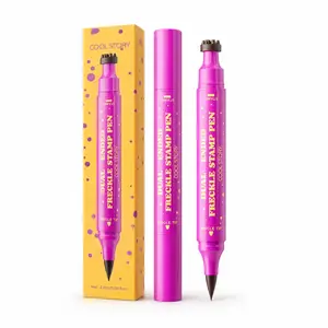 Dual-Ended Faux Freckle Pen, Freckle Stamp and Fine Tip Makeup Pen for Natural-Looking Face Makeup, Easy Freckle Look for Daily Wear, Party, Festival and Photo Makeup