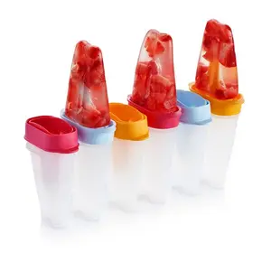 LolliTups Freezable Forms Durable Penguin-Shaped Ice Pop Molds with Integrated Sticks & Drip Shields for Fun Healthy Treats 65 mL Capacity