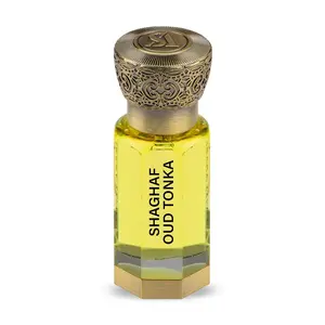 Swiss Arabian Shaghaf Oud Tonka Perfume Oil 12 ml– Long-Lasting Alcohol-Free Arabian Fragrance for Women with Almond, Rose, Tonka & Vanilla – Attar-Style Oriental Perfume – 0.4 oz (12 ml)