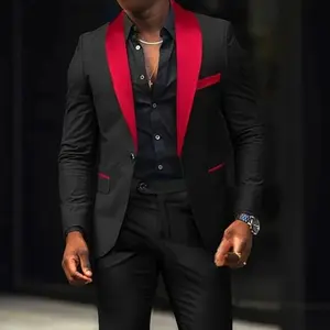 Casual 2 Piece Men Wedding Suits Solid Slim Fit Shawl Lapel Blazer Pant Designs Party Prom Suits Man Business Wear Suit Menswear Formal Slim Fit Two-Piece Men's Tuxedo Suit Long Sleeve Workwear business casual outfits Wetsuit Grey 22_Gray linen suit