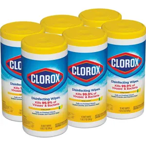 SPR CLO01628 Clorox Disinfecting Wipes - Pack of 6