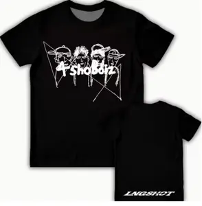 2026 New LNGSHOT Kpop Jay Park Same T-Shirt Summer Street Style Short-Sleeve Tee Men's Women's Trendy Hip Hop Crew Neck Top