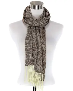 Brown Snowflake Scarf FN22019-010