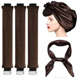 4 in 1 Pack Heatless Curls No Heat Curling Rod, Velvet Hair Curlers to Sleep in  Silk Scarf Curl Styling Kit for Long Medium Hair Use In Combination With The Shaping Spray